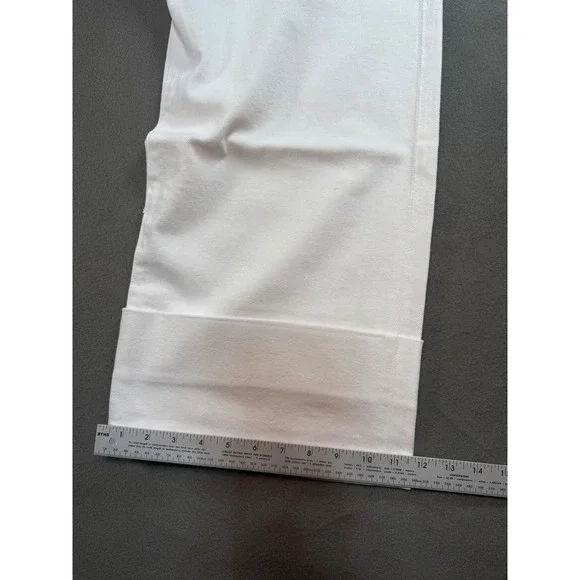 AG Adriano Goldschmied Saige Wide Leg Crop White Jeans Japanese Fabric NWT Sz 31